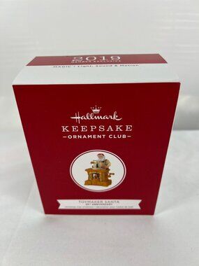 Hallmark Keepsake Ornament Club 2019 Toymaker Santa 20th Anniversary Magic Light